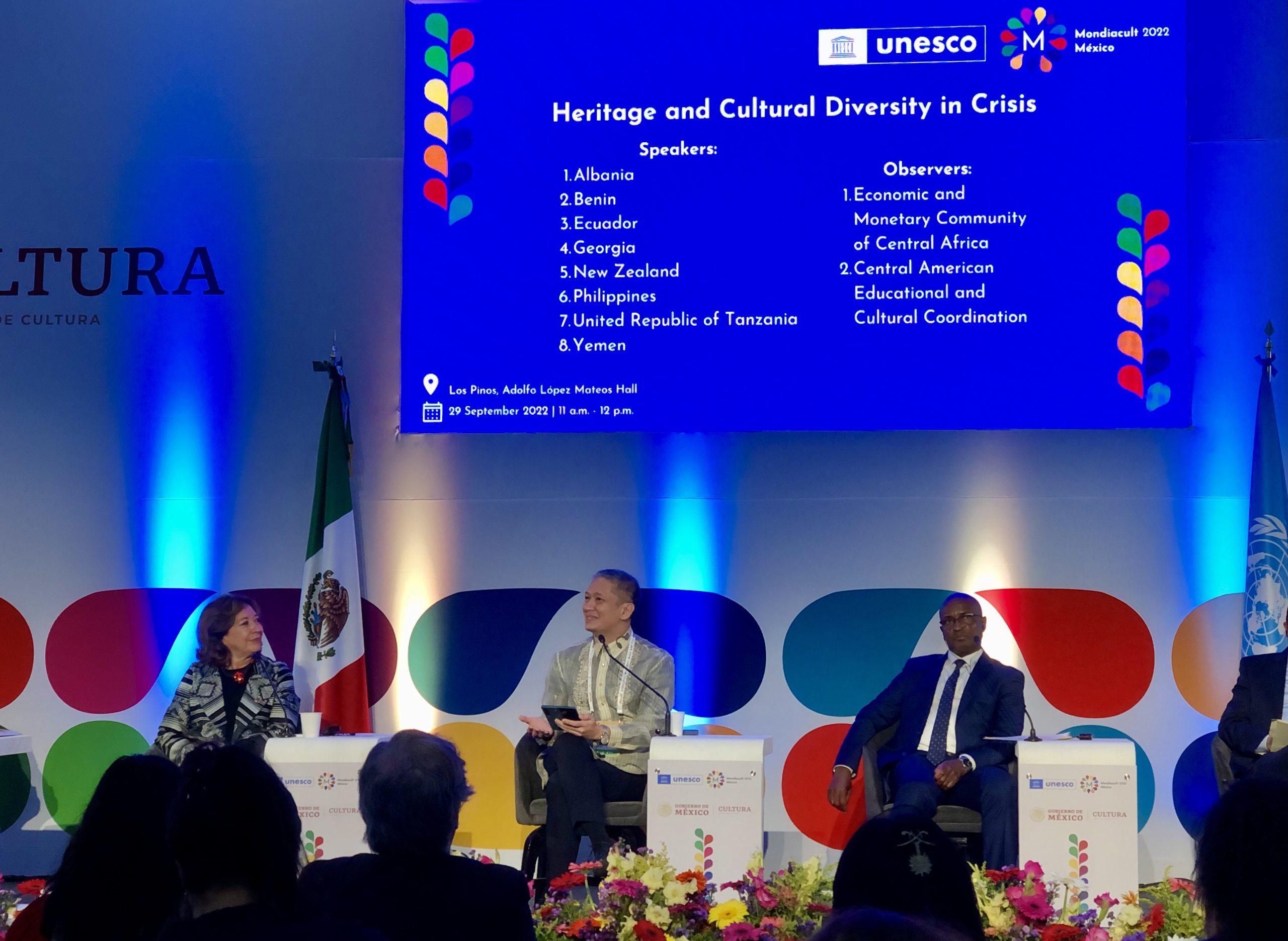 [Reposted from DFA] PH highlights importance of sound Cultural Policies in Global Threats and Crises at the UNESCO-Mondiacult 2022 Conference in Mexico